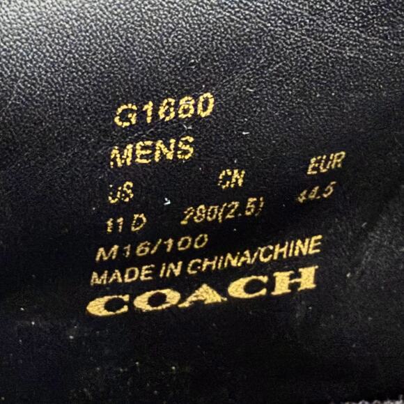 Coach G1680 C210 Mens 11D White Black Red Leather Wild Lily Floral High Top - Picture 11 of 11